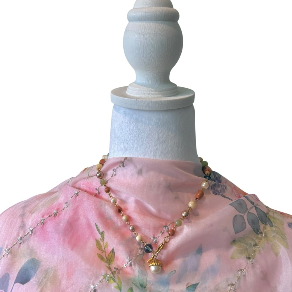 Liz Claiborne Inc. Vintage Multicolor Beads Pearl Necklace